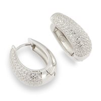 Orecchini Domar Gioielli Donna Orecchino cerchio argento 925 con zirconia cubica in Argento Cubic Zirconia EZB105764